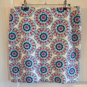 TALBOTS Geo Daisies Stretch Skirt Size‎ 12P